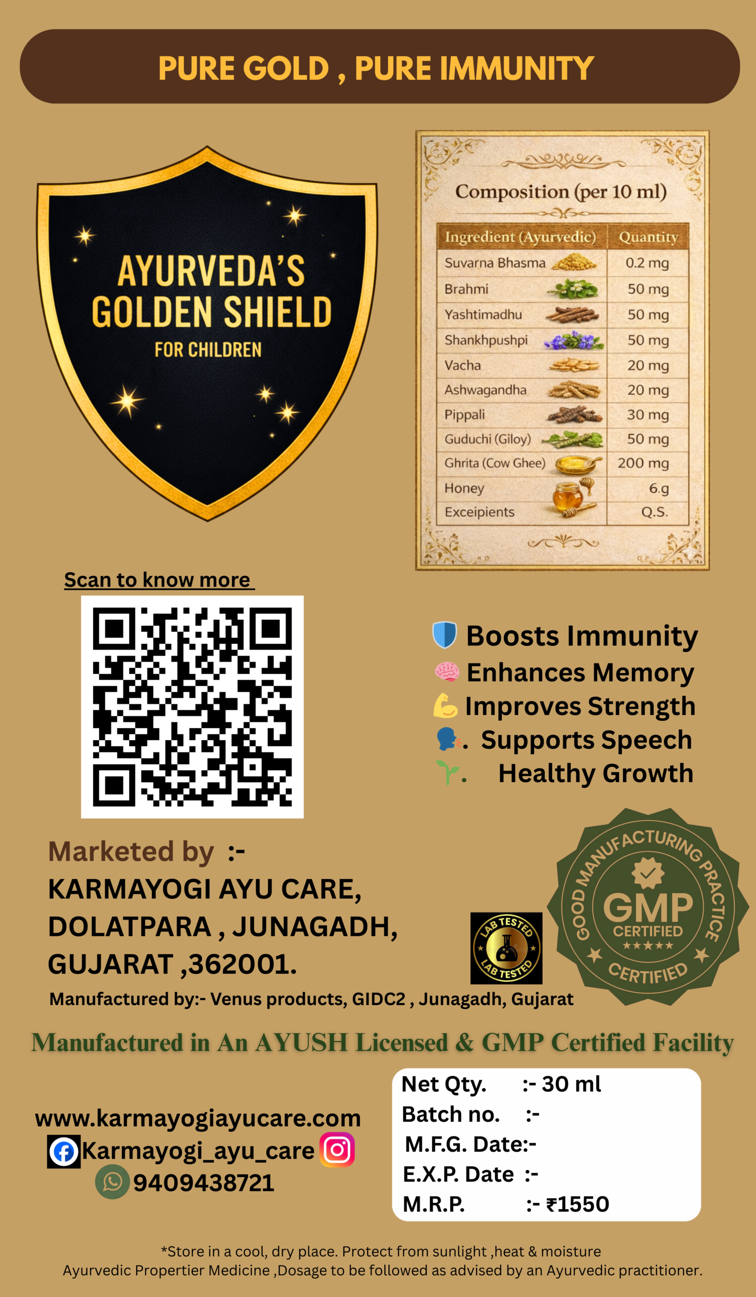 Shishu Amritam (Suvarna Prashan Drops) - Image 3