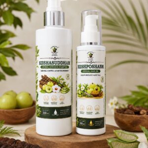 Keshasuddham Hair Shampoo & Keshposhanam Hair Oil Kesha Combo | KARMAYOGI AYU ACRE