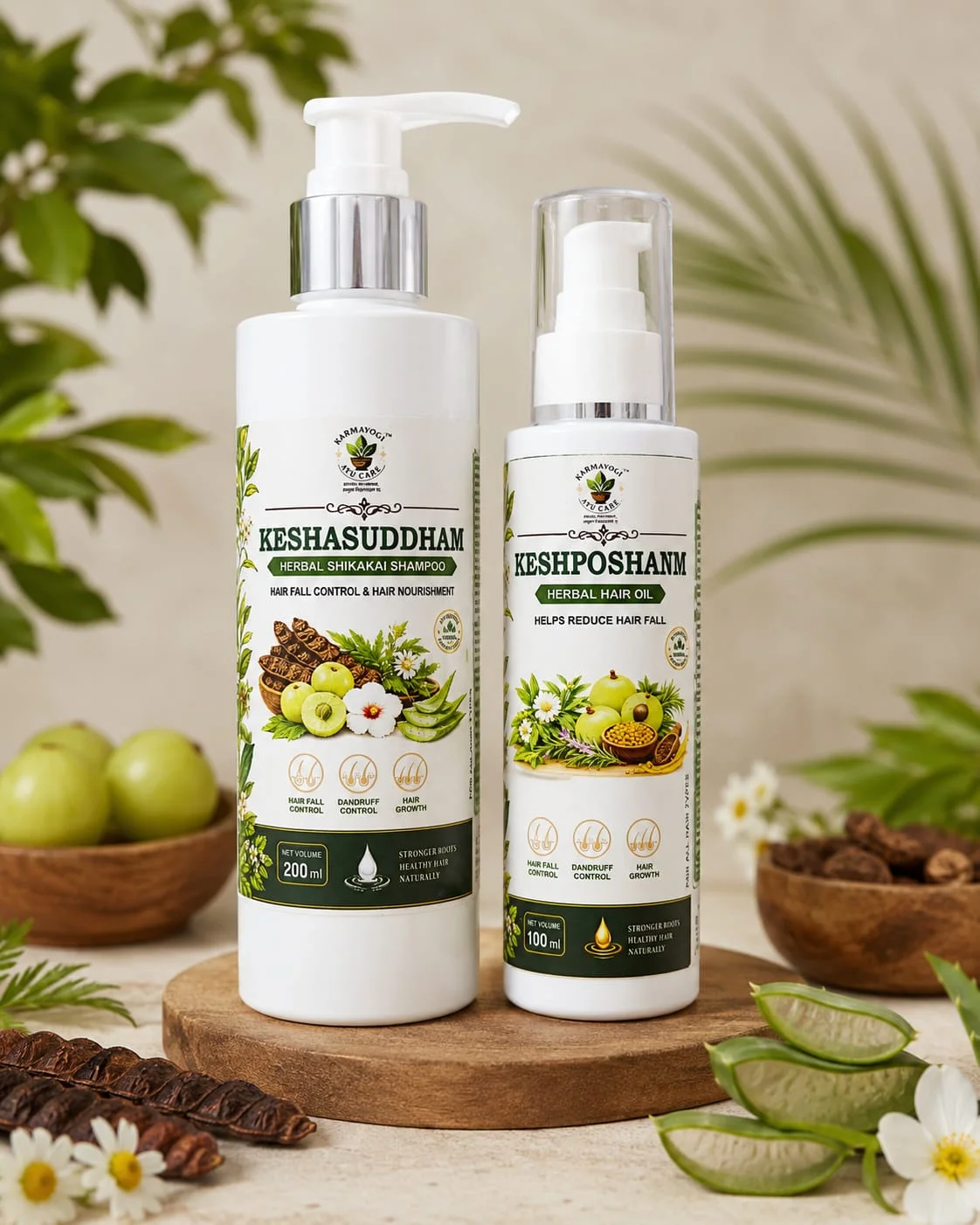 Keshasuddham Hair Shampoo & Keshposhanam Hair Oil Combo